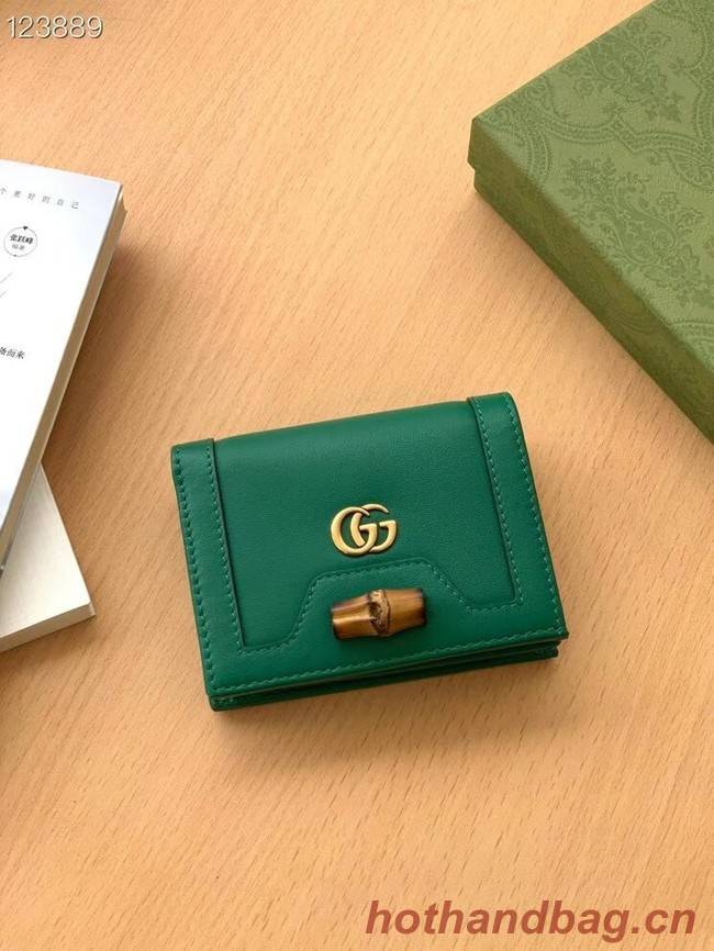 Gucci Diana card case wallet 658244 green