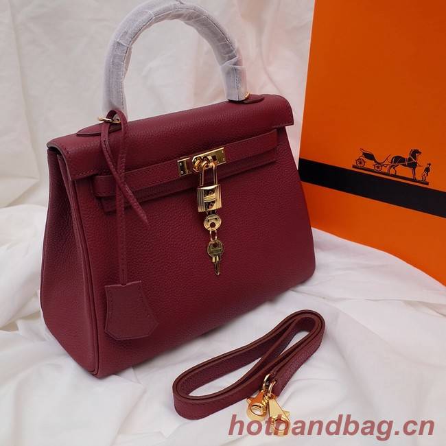 Hermes Kelly Shoulder Bag Original TOGO Leather KY3255 claret