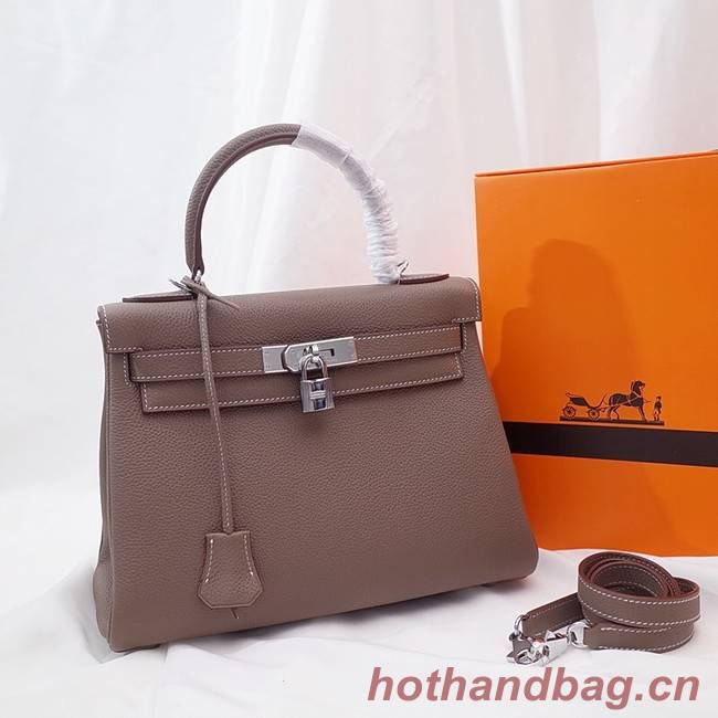 Hermes Kelly Shoulder Bag Original TOGO Leather KY3255 gray