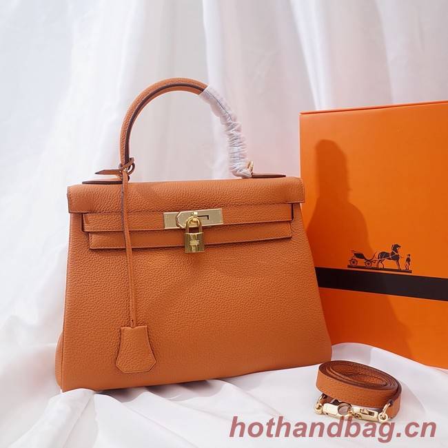 Hermes Kelly Shoulder Bag Original TOGO Leather KY3255 orange