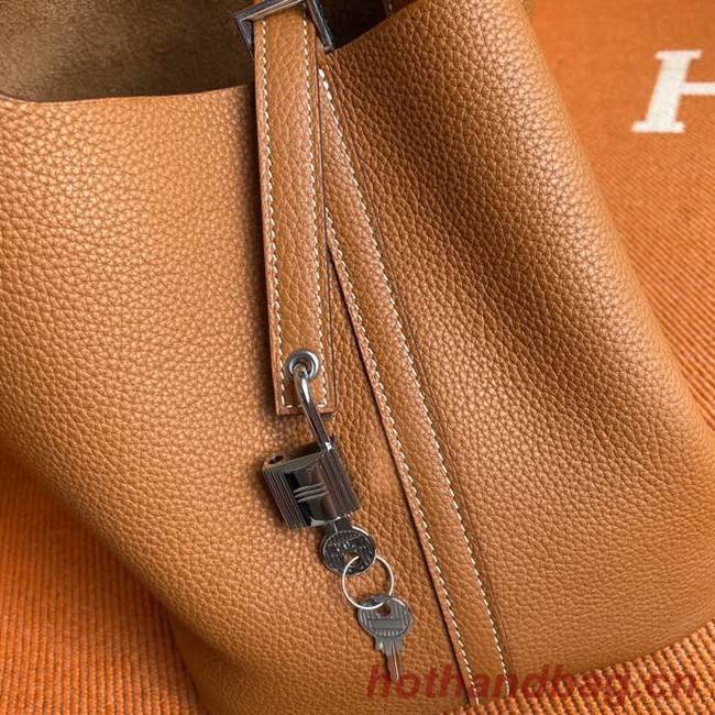 Hermes Picotin Lock Bags Original togo Leather PL3388 brown