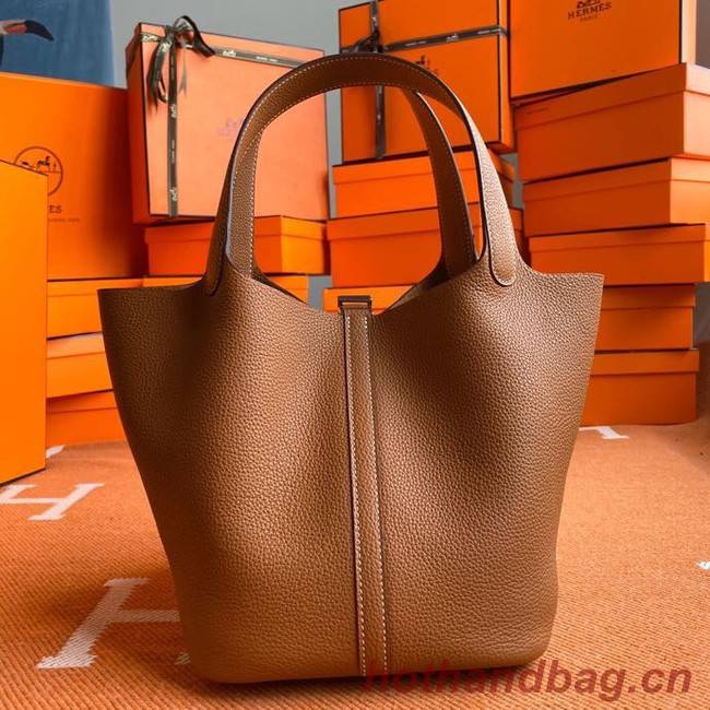 Hermes Picotin Lock Bags Original togo Leather PL3388 brown