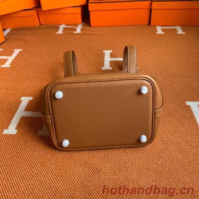 Hermes Picotin Lock Bags Original togo Leather PL3388 brown