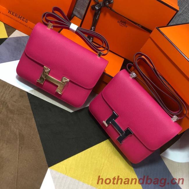 Hermes Original Espom Leather Constance Bag 5333 Purplish red