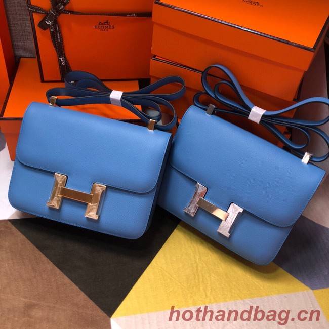 Hermes Original Espom Leather Constance Bag 5333 blue