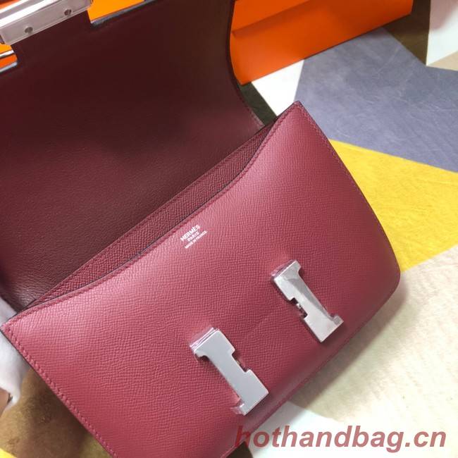 Hermes Original Espom Leather Constance Bag 5333 claret