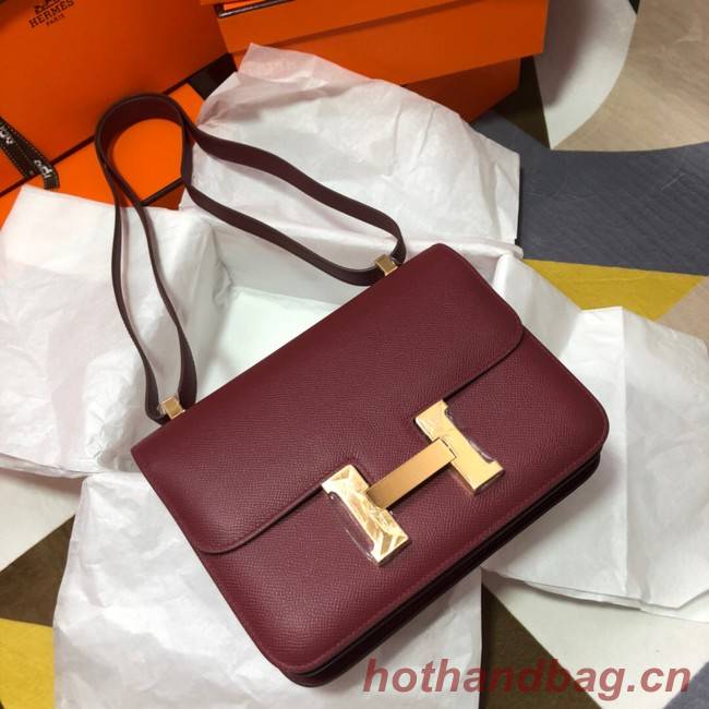 Hermes Original Espom Leather Constance Bag 5333 claret