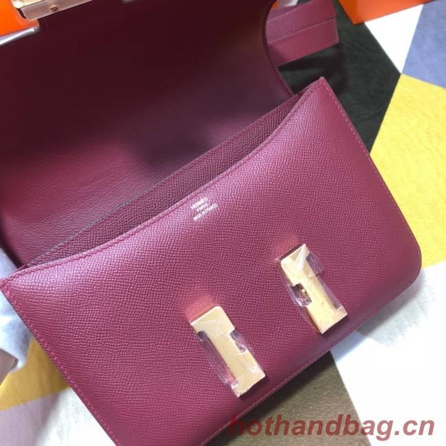 Hermes Original Espom Leather Constance Bag 5333 claret