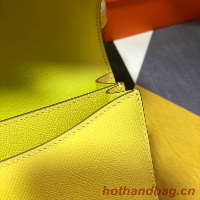 Hermes Original Espom Leather Constance Bag 5333 lemon