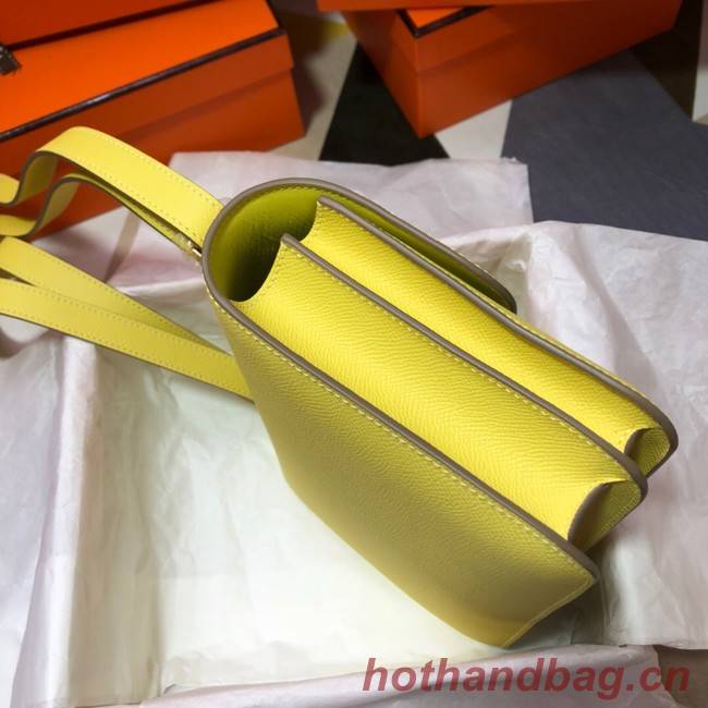 Hermes Original Espom Leather Constance Bag 5333 lemon