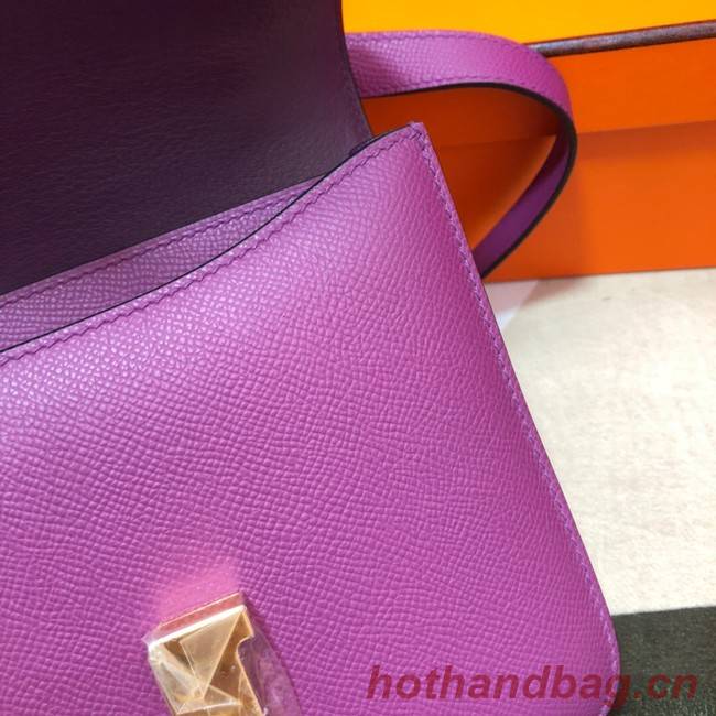 Hermes Original Espom Leather Constance Bag 5333 purple