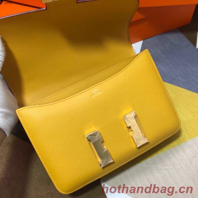 Hermes Original Espom Leather Constance Bag 5333 yellow