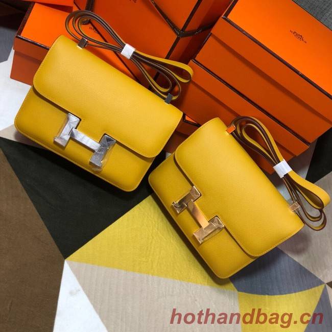 Hermes Original Espom Leather Constance Bag 5333 yellow