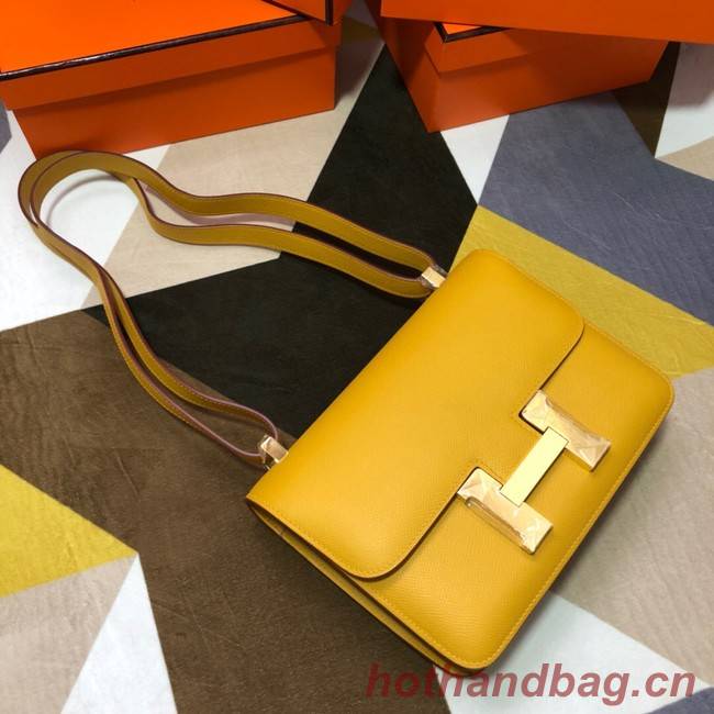 Hermes Original Espom Leather Constance Bag 5333 yellow