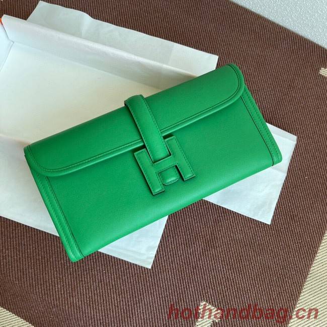 Hermes Original jige swift Leather Clutch 37088 green 