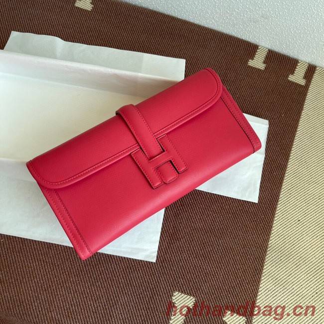 Hermes Original jige swift Leather Clutch 37088 plum