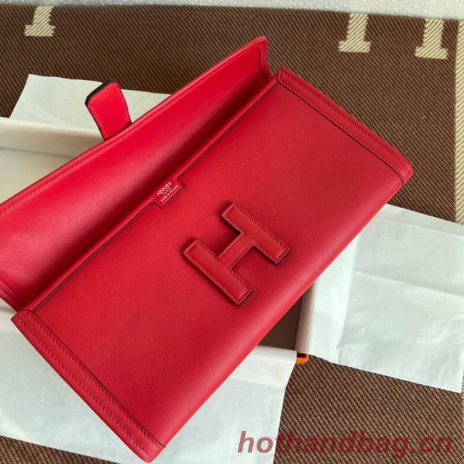 Hermes Original jige swift Leather Clutch 37088 red