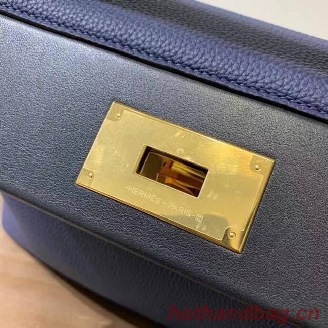 Hermes Kelly Original togo Leather Tote Bag H2424 royal blue