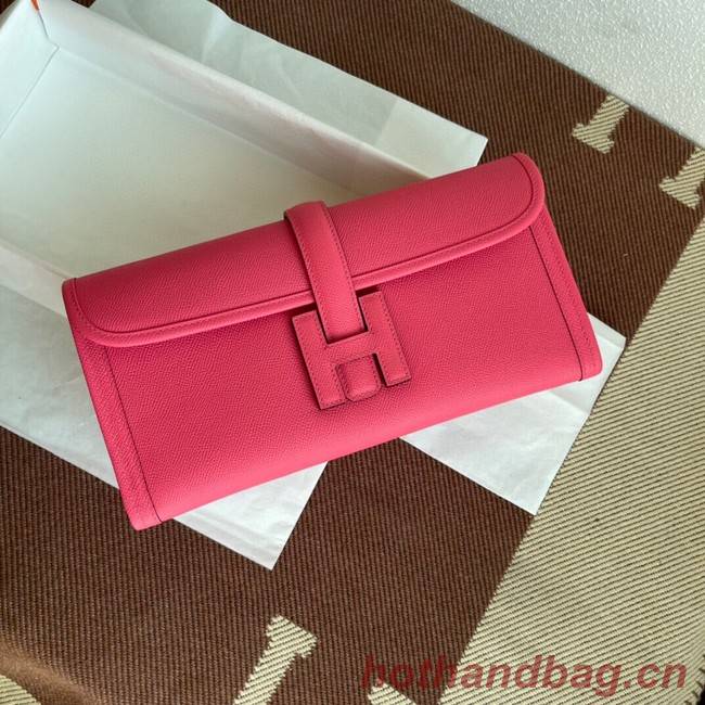 Hermes Original Espom Leather Clutch 37088 rose