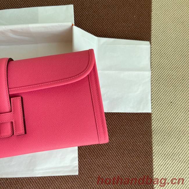 Hermes Original Espom Leather Clutch 37088 rose