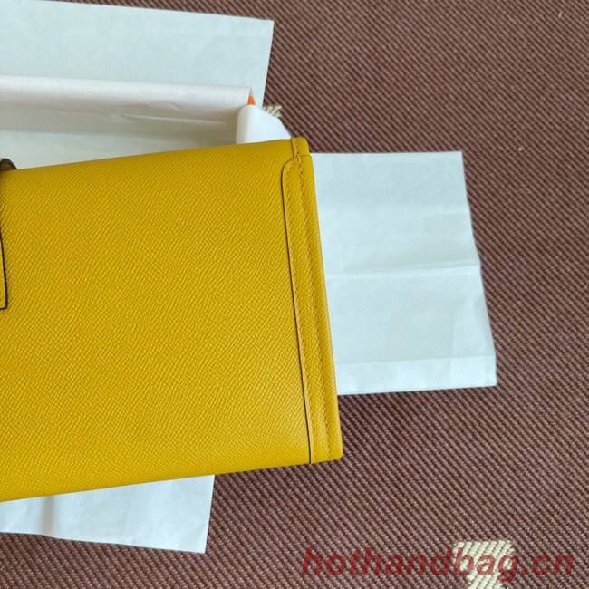 Hermes Original Espom Leather Clutch 37088 yellow