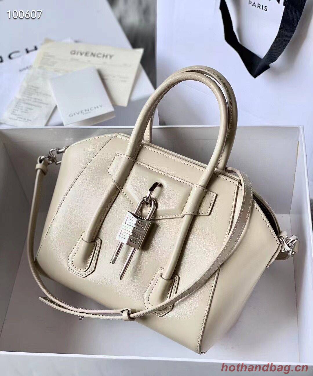 Givenchy Grained Original Calfskin Small Antigona Bag BB0512 Off White