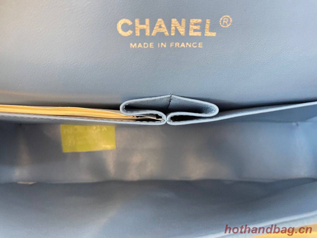 Chanel 2.55 Original Leather Flap Bag 1112 Light Blue with Silver Hardware