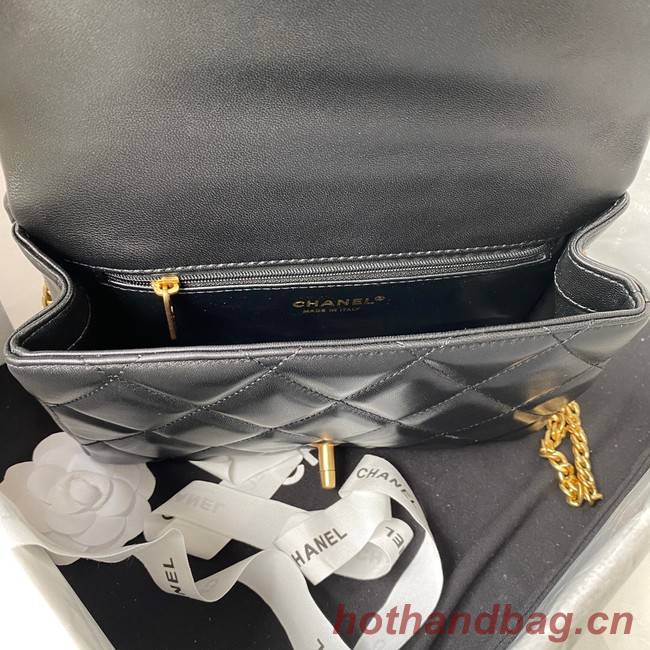 Chanel SMALL Lambskin FLAP BAG AS1793 BLACK