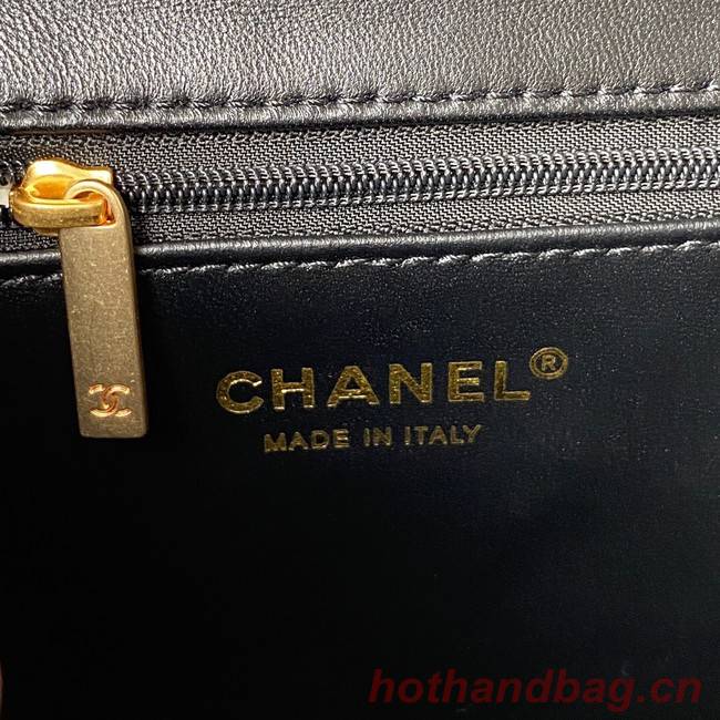 Chanel SMALL Lambskin FLAP BAG AS1793 BLACK