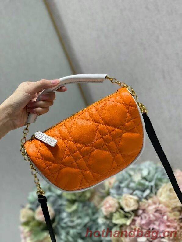 DIOR Shoulder Bag Cannage Lambskin C0617 orange