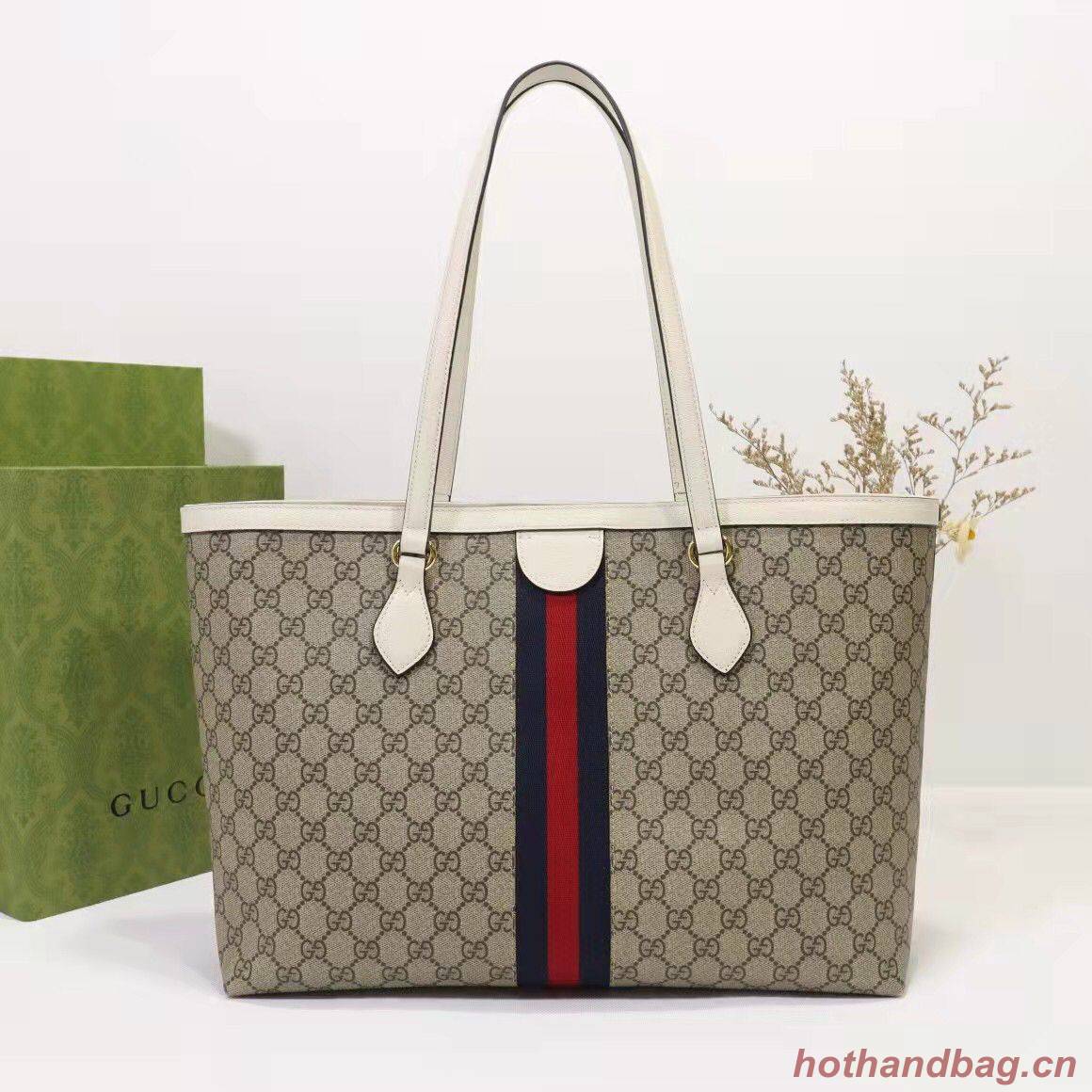 Gucci Ophidia series medium GG Tote Bag 631685 WHITE