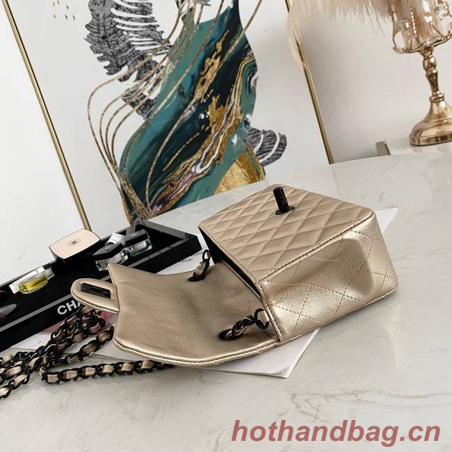 Chanel Flap Lambskin Shoulder Bag 1116 gold