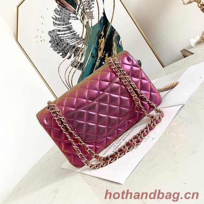 Chanel Flap Mirage Lambskin Shoulder Bag AS1112 purple