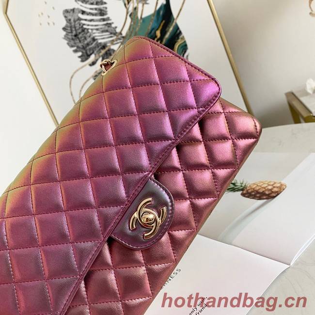 Chanel Flap Mirage Lambskin Shoulder Bag AS1112 purple