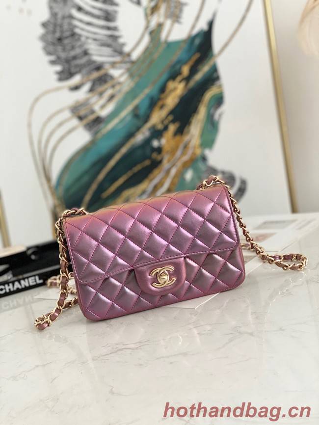 Chanel Flap Mirage Lambskin Shoulder Bag AS1116 purple