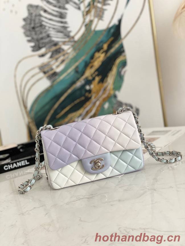 Chanel Flap Mirage Lambskin Shoulder Bag AS1116 white