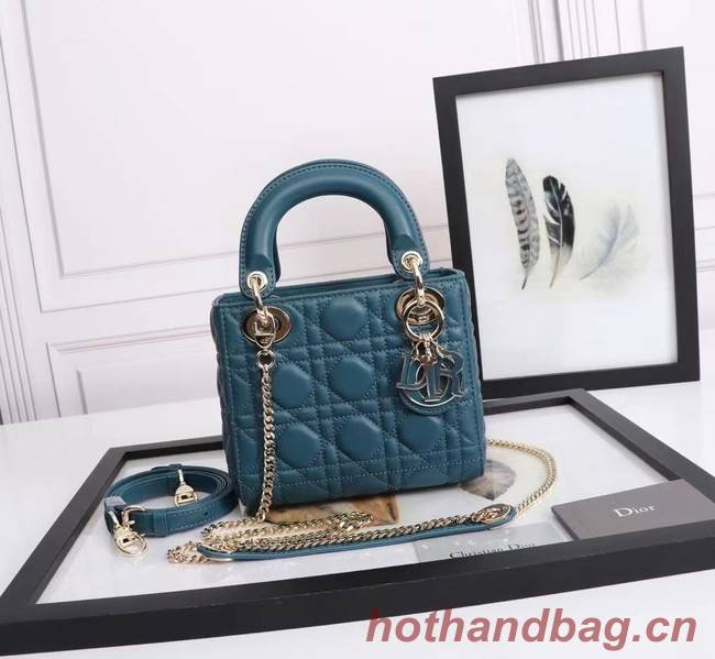 MINI LADY DIOR BAG Lambskin M0566OE blue