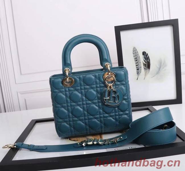 LADY DIOR MY ABCDIOR BAG Cannage Lambskin M0538O blue