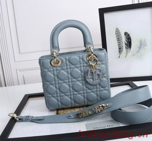 LADY DIOR MY ABCDIOR BAG Cannage Lambskin M0538O light blue