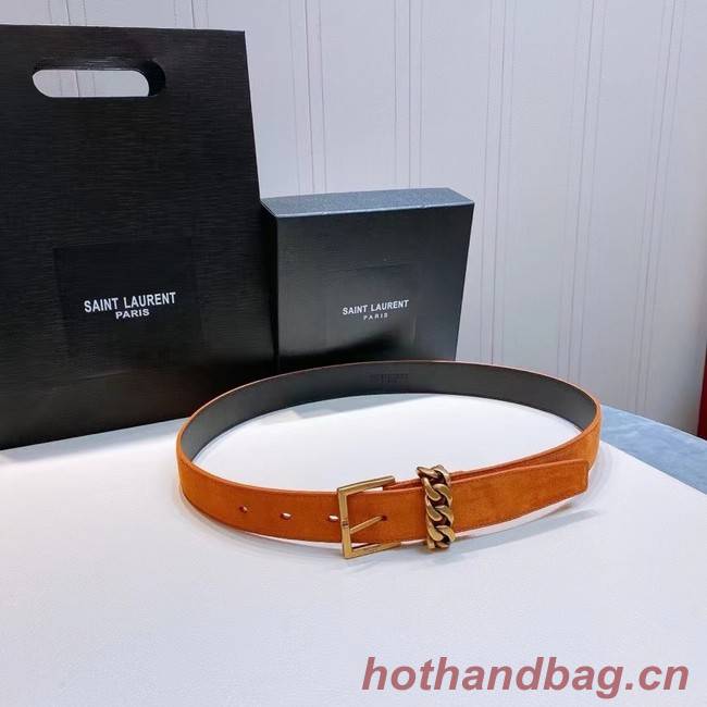 YSL Leather 30MM BELT 0237