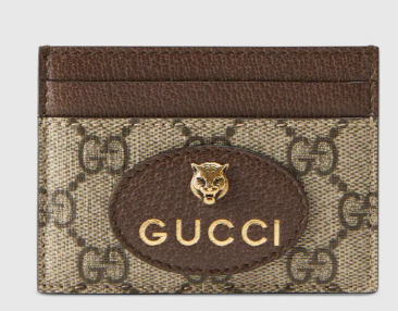 Gucci Neo Vintage GG Supreme card case 597557 Brown