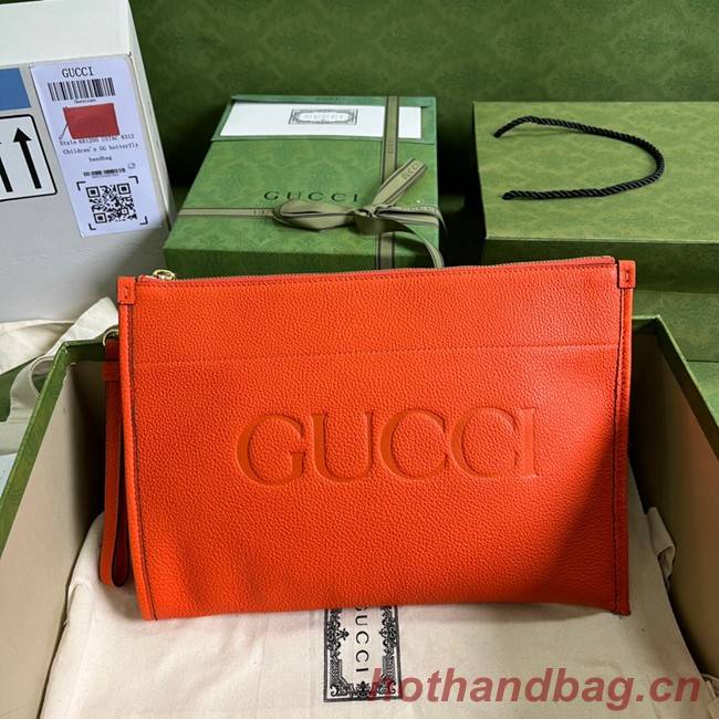 Gucci Ophidia pouch leather 681200 orange