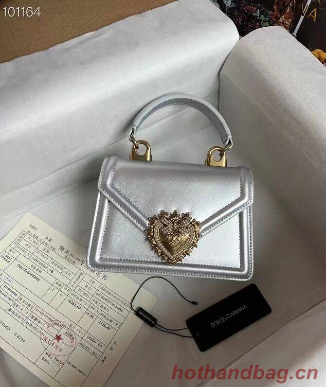 Dolce & Gabbana Origianl Leather Shoulder Bag 4011 silver