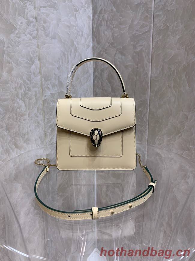 Bvlgari Serpenti Forever leather small crossbody bag 286999 cream