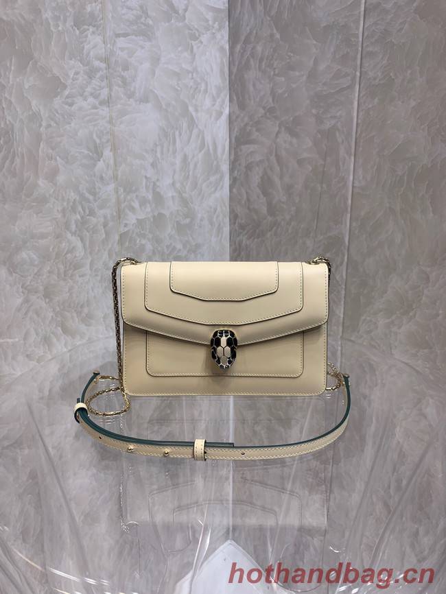 Bvlgari Serpenti Forever leather small crossbody bag 65106 cream