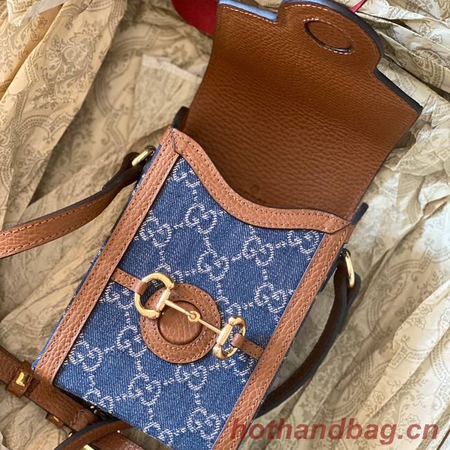 Gucci Horsebit 1955 mini bag 625615 blue