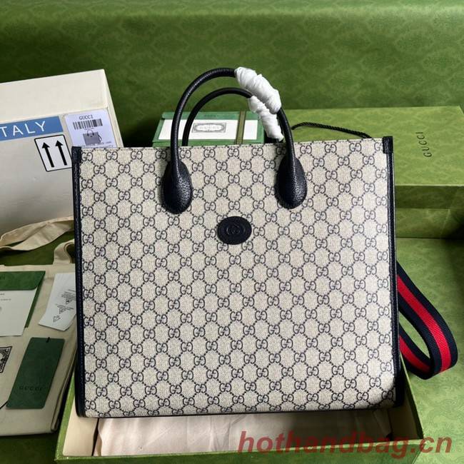 Gucci Medium tote with Interlocking G 674148 blue