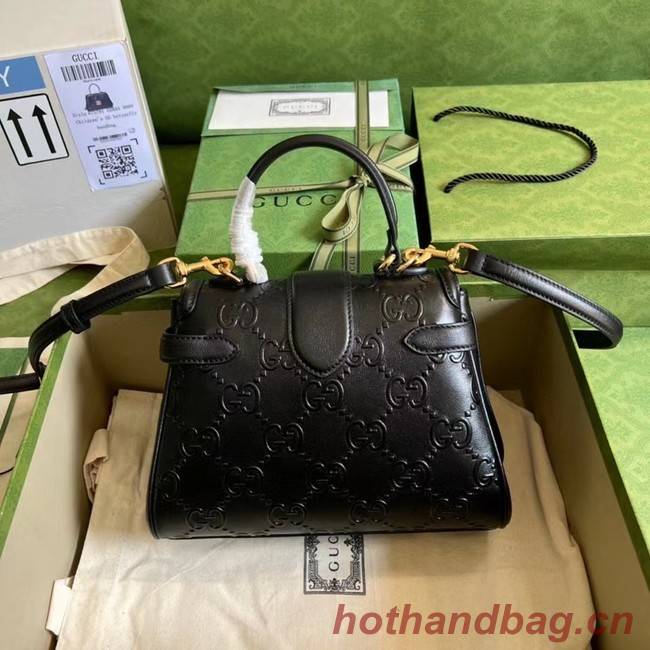 Gucci Small GG top handle bag 675791 black