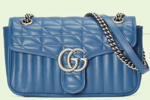 Gucci GG Marmont small shoulder bag 443497 Blue