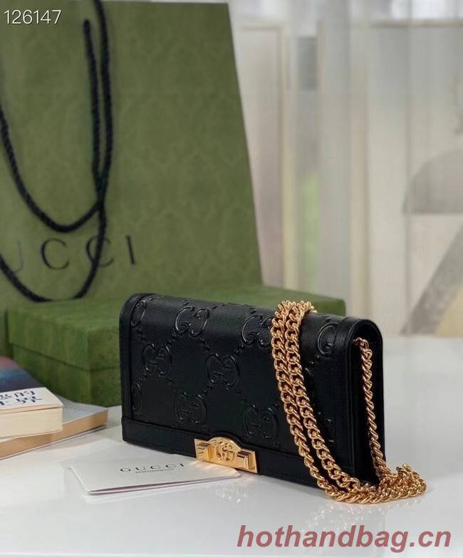 Gucci GG wallet with chain 676155 black